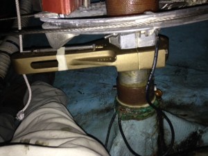 Test fit arm on shaft